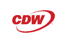 Logotipo de CDW en letras rojas