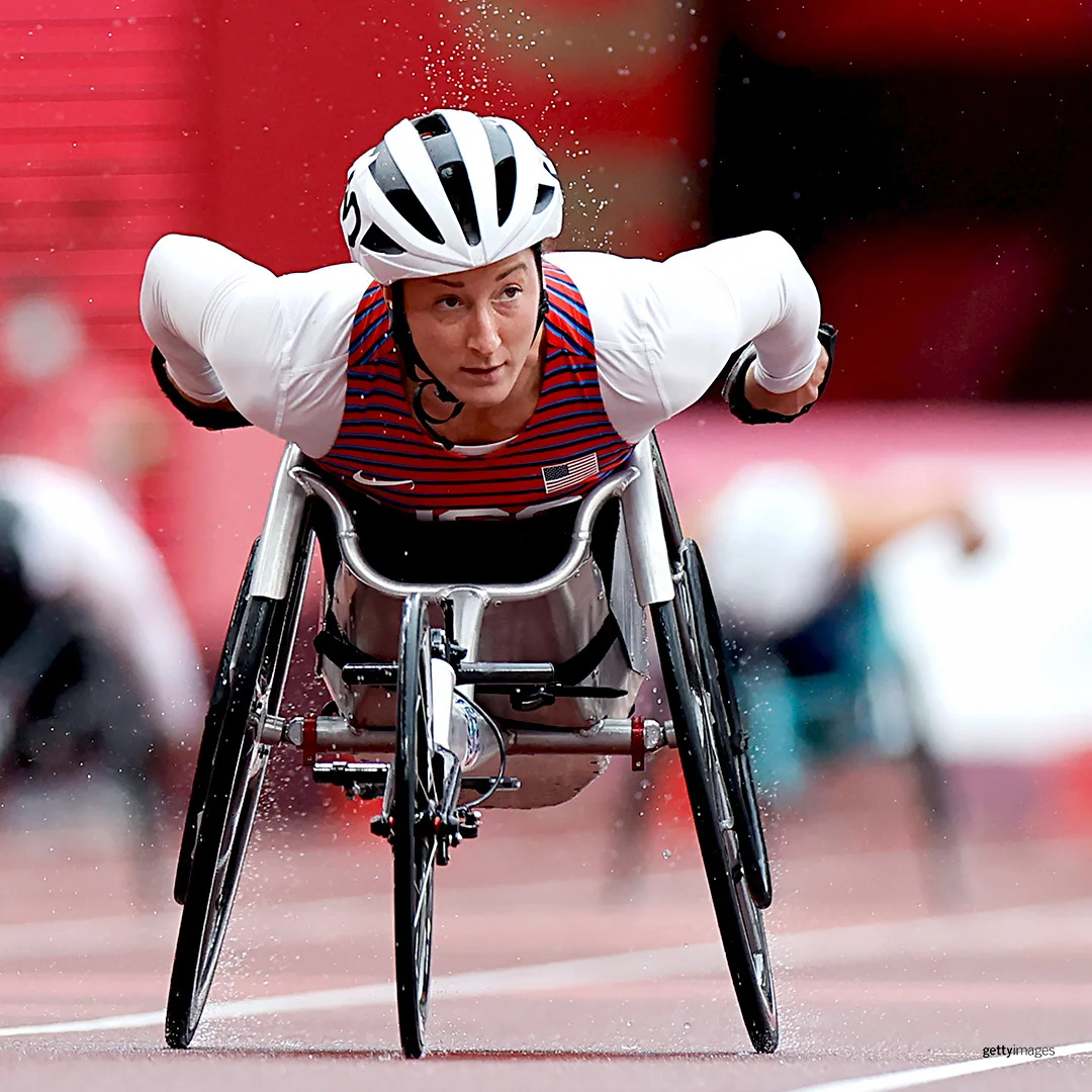 Anastasia Pagonis at the Tokyo Paralympic Gold Medalist in Swimming S11