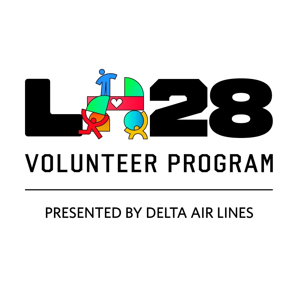 Graphic of the LA28 Volunteer program mark