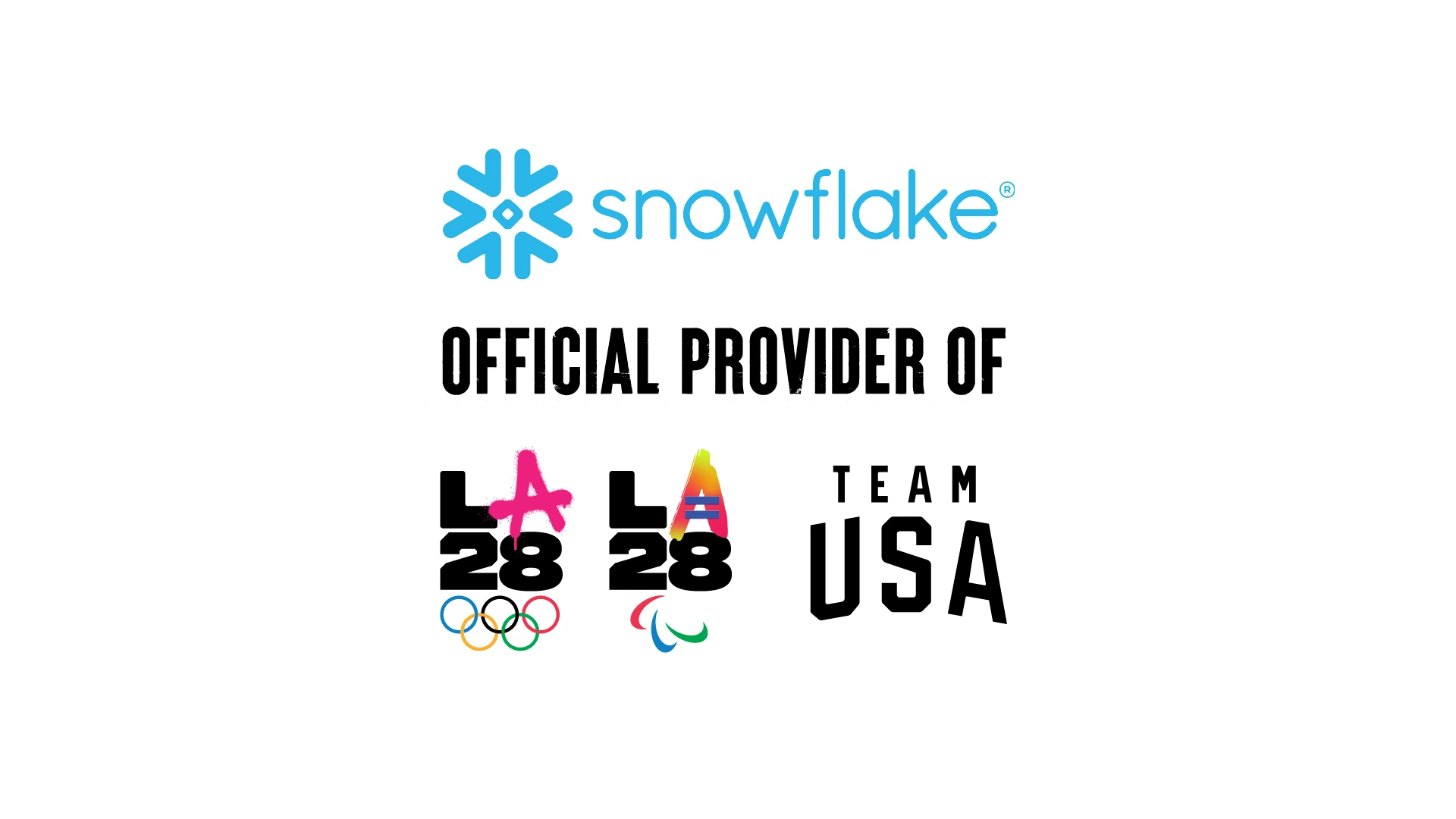 Snowflake se Asocia con LA28 y Team USA para Ofrecer una Plataforma de Colaboración e Intercambio de Datos image